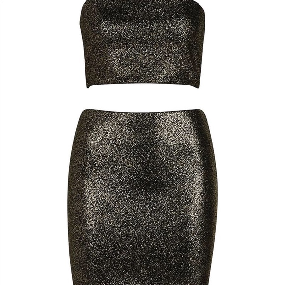 Sparkle Crop Top And Mini Skirt Co-ordinate - Picture 3 of 5